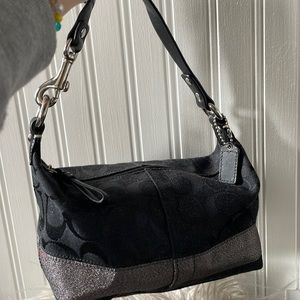 Mini black coach bag